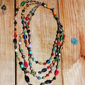 Four Strand Beaded Necklace